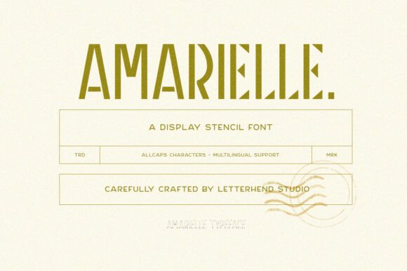 Amarielle: A Bold Stencil Typeface for Makers
