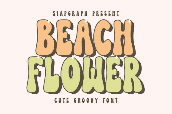 Beach Flower: The Retro Bubble Font for Summer Campaigns