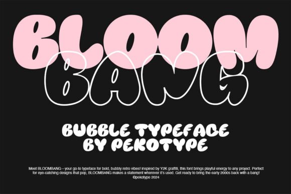 Bloombang Typeface: Bold Y2K Branding for Small Business