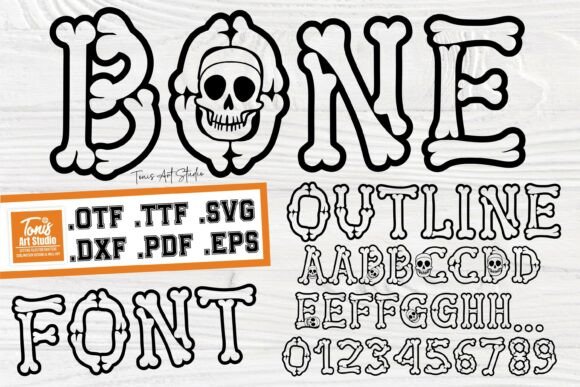 Bone Outline Font for Bold Business Branding