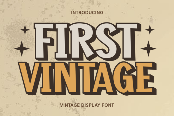 First Vintage Typeface for Handmade Branding