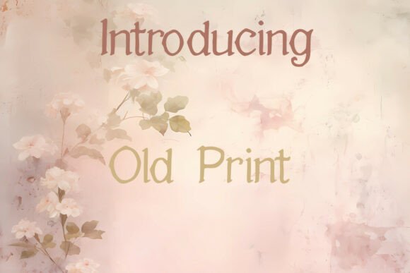 Old Print: A Vintage Typeface for Editorial Design