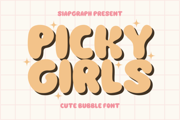 Picky Girls Font for Bold Retro Crafts