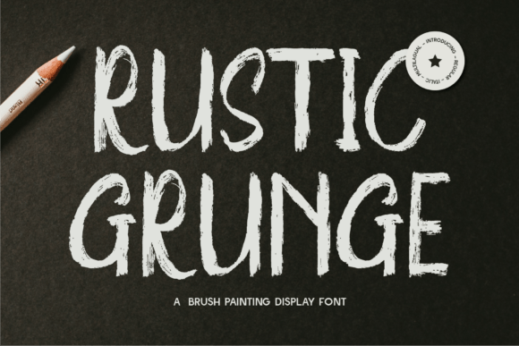 Rustic Grunge Font for Handmade Branding